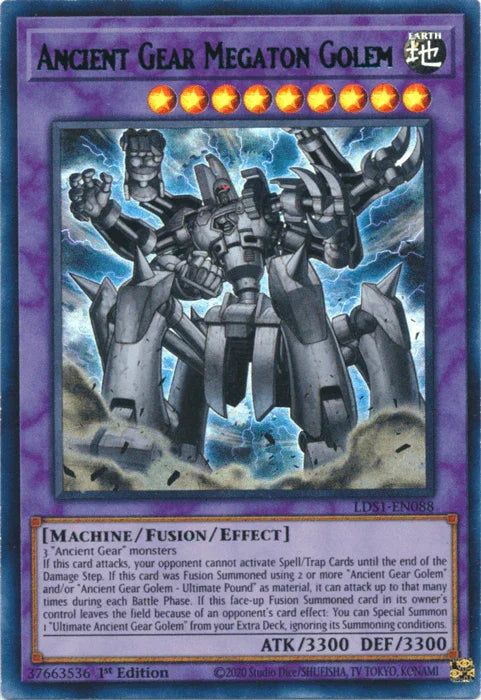 Ancient Gear Megaton Golem (Green) [LDS1-EN088] Ultra Rare - for just $0.50! 
