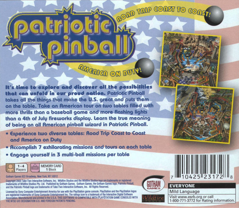 Patriotic Pinball – PlayStation 1 (PS1) - for just $5.99! 
