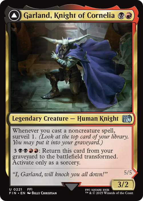 Garland, Knight of Cornelia (FIN-221) - FINAL FANTASY Foil - for just $0.08! 
