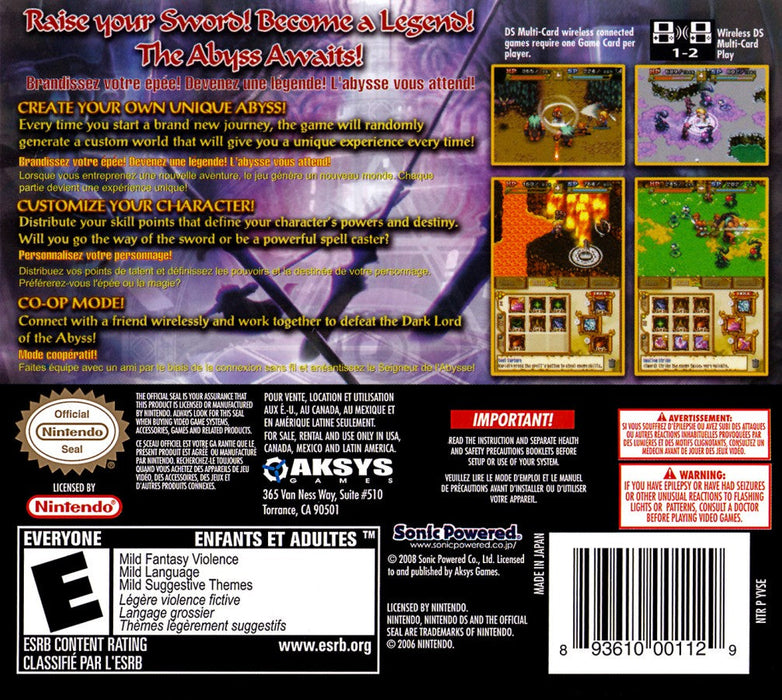 From the Abyss  – Nintendo DS (DS) - for just $0! 