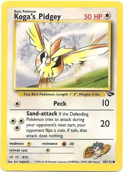 Koga's Pidgey (80/132) [Gym Challenge Unlimited] - for just $0.45! 