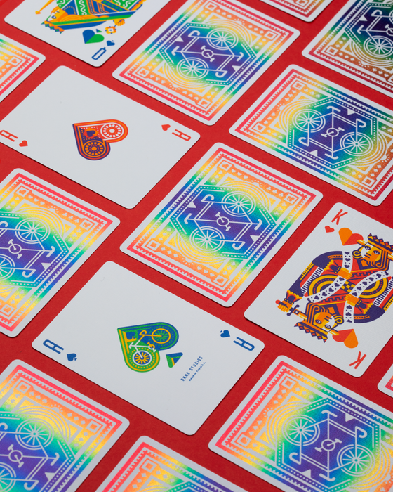 DKNG Rainbow Wheels Playing Cards - for just $17.99! 