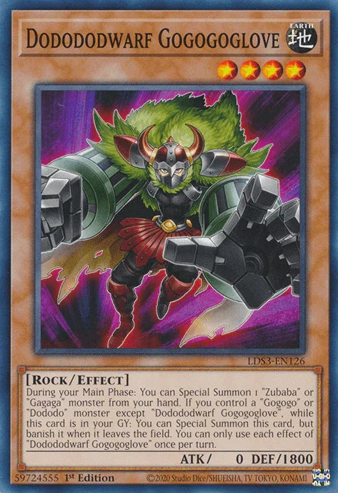 Dodododwarf Gogogoglove [LDS3-EN126] Common - for just $0.15! 