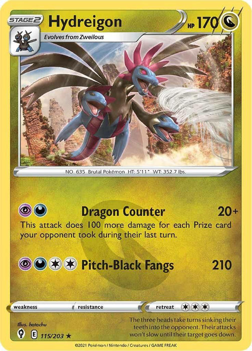 Hydreigon (115/203) [Sword & Shield: Evolving Skies] - for just $0.15! 