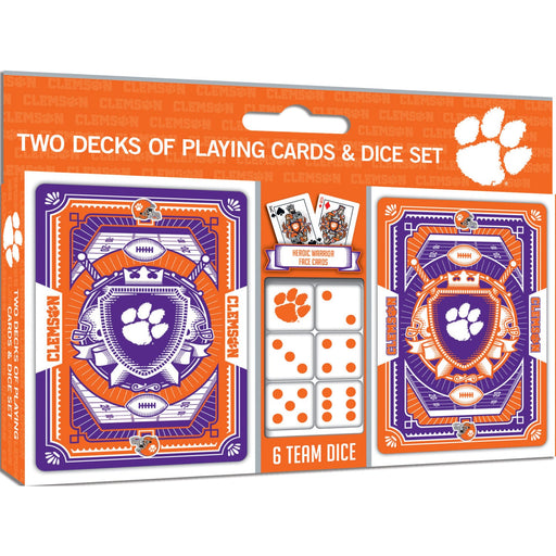 Clemson Tigers - 2-Pack Playing Cards & Dice Set - Premium Dice & Cards Sets - Just $19.99! Shop now at Retro Gaming of Denver