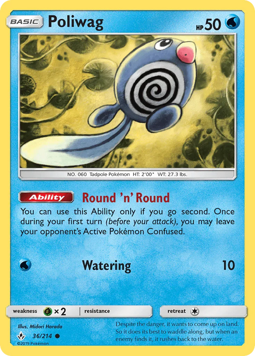 Poliwag (36/214) [Sun & Moon: Unbroken Bonds] - for just $0.10! 