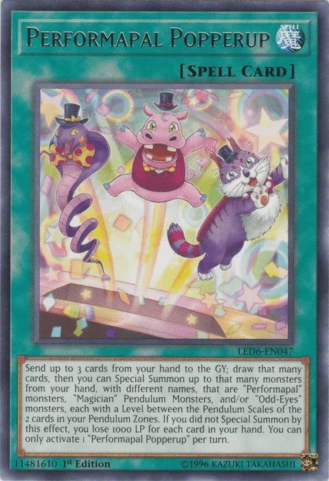 Performapal Popperup [LED6-EN047] Rare - for just $0.10! 