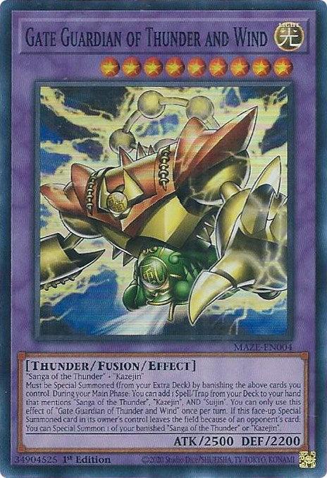 Gate Guardian of Thunder and Wind [MAZE-EN004] Super Rare - for just $0.20! 