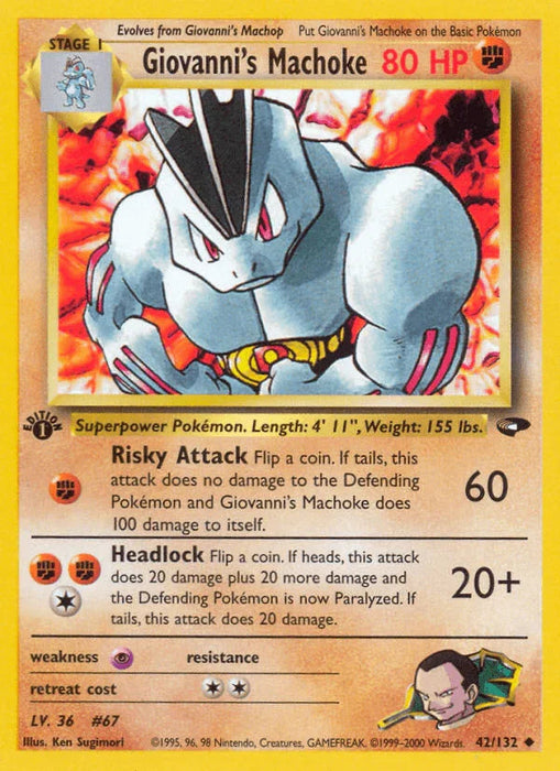 Giovanni's Machoke (42/132) [Gym Challenge 1st Edition] - for just $1.20! 