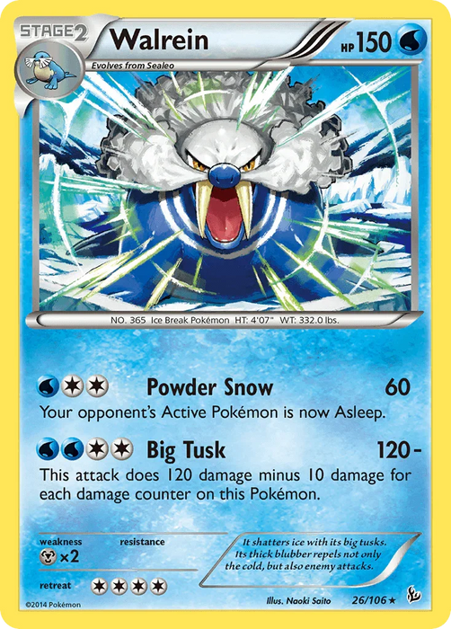 Walrein (26/106) [XY: Flashfire] - for just $0.20! 