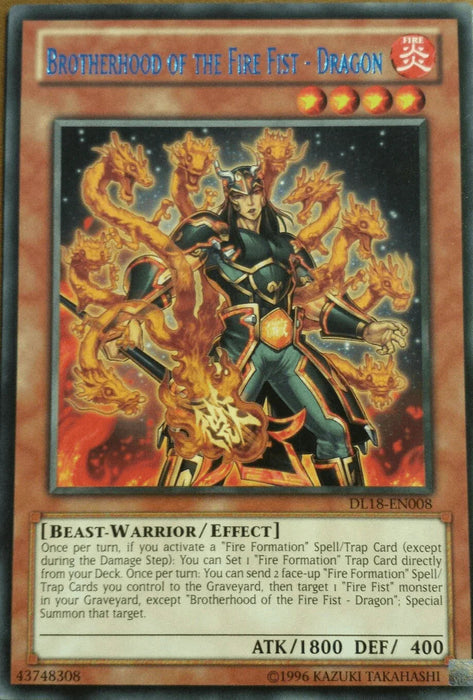 Brotherhood of the Fire Fist - Dragon (Blue) [DL18-EN008] Rare - for just $0.95! 