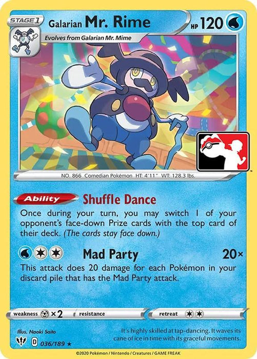 Galarian Mr. Rime (036/189) [Prize Pack Series One] - for just $0.65! 