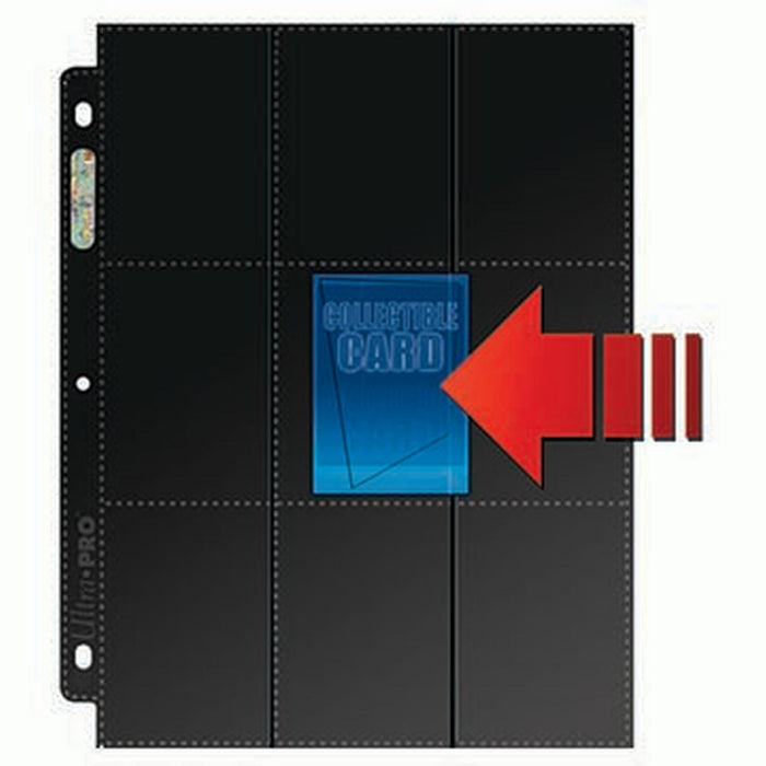 Ultra PRO: Side-Load 18-Pocket Pages - Black (3-Hole / 50-Pack) - for just $0! 