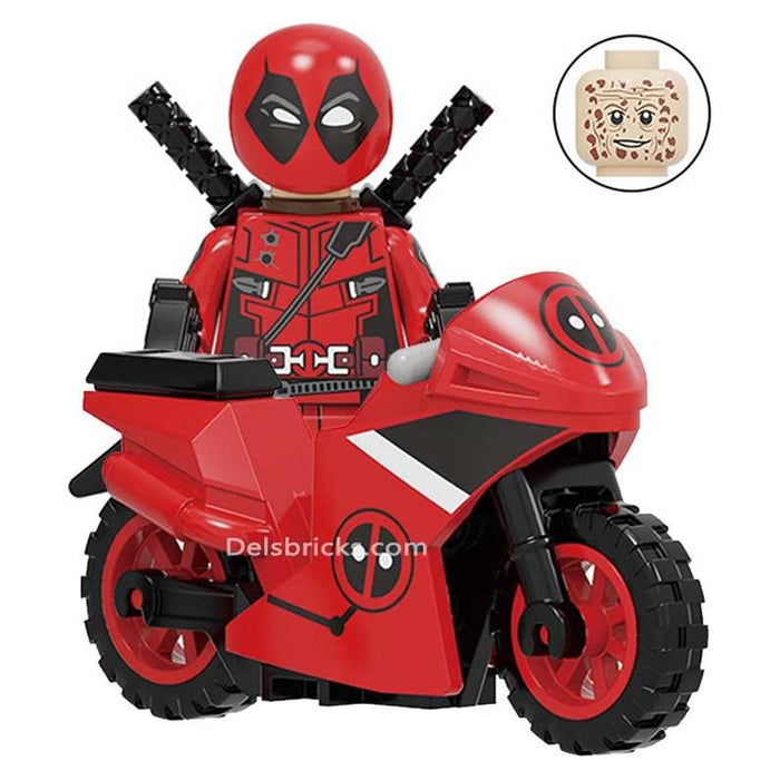 Deadpool with Motorcycle Lego-Compatible Minifigures - Just $5.99! Shop now at Retro Gaming of Denver