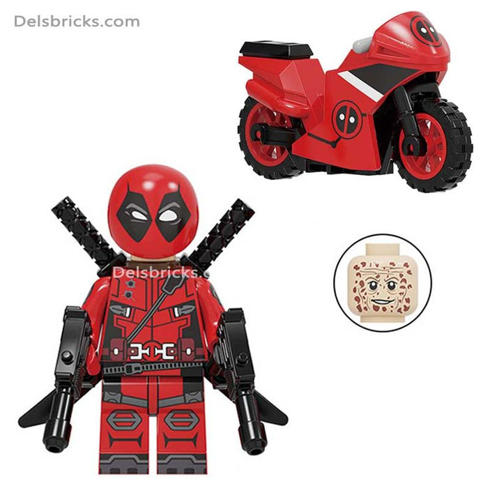 Deadpool with Motorcycle Lego-Compatible Minifigures - Just $5.99! Shop now at Retro Gaming of Denver