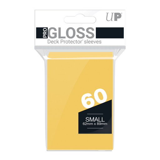 Ultra PRO: Small 60ct Sleeves - PRO-Gloss (Yellow) - Just $0! Shop now at Retro Gaming of Denver