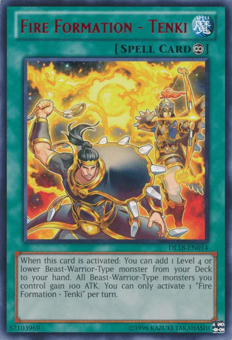 Fire Formation - Tenki (Red) [DL18-EN014] Rare - for just $2! 