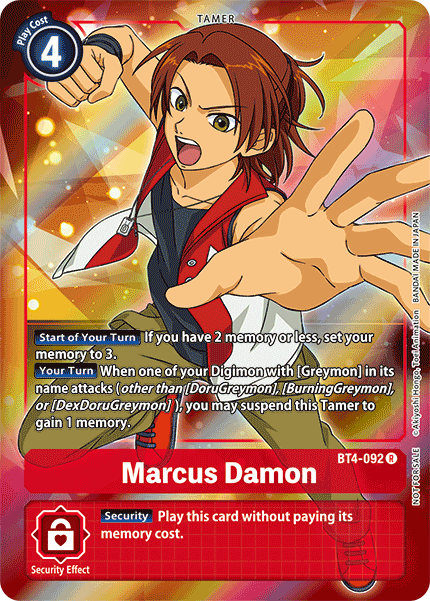 Marcus Damon [BT4-092] (Buy-A-Box Promo) [Great Legend Promos] - Just $0.09! Shop now at Retro Gaming of Denver