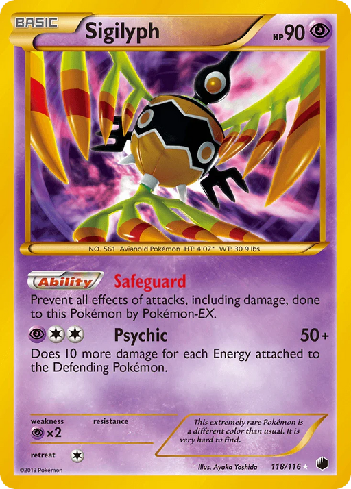 Sigilyph (118/116) [Black & White: Plasma Freeze] - for just $47.45! 