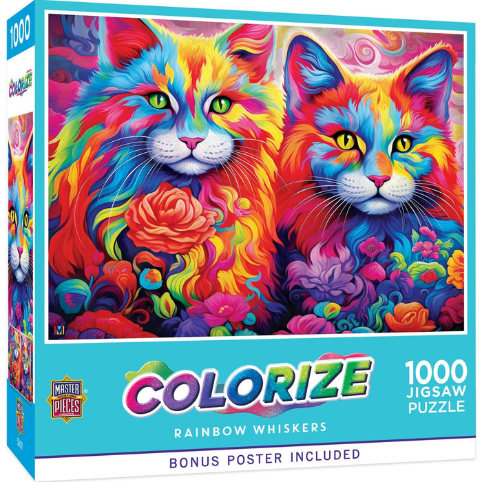Colorize - Rainbow Whiskers 1000 Piece Jigsaw Puzzle - for just $16.99! 