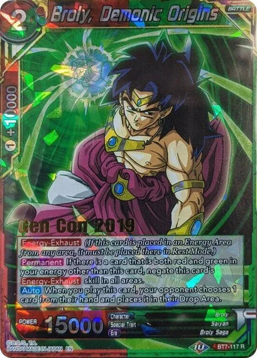 Broly, Demonic Origins (Gen Con 2019) (BT7-117) [Promotion Cards] - for just $0.10! 