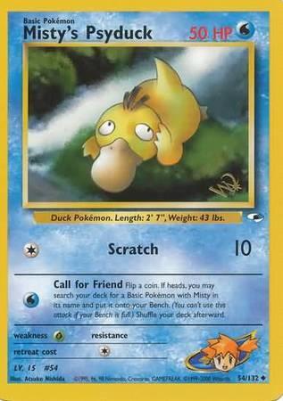 Misty's Psyduck (54/132) (W Stamped Promo) [Gym Heroes Unlimited] - for just $49.30! 