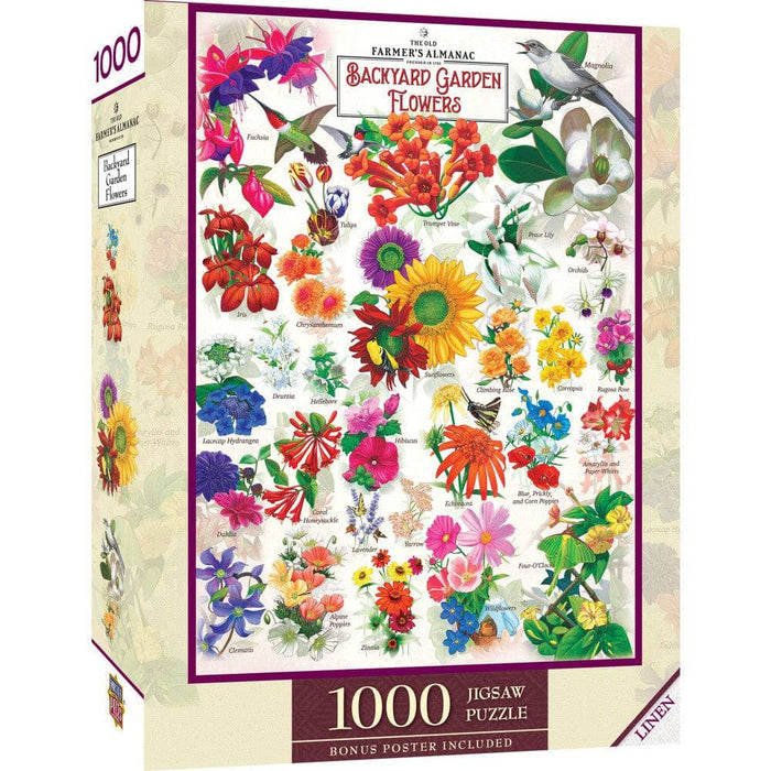 Farmer's Almanac - Backyard Garden Flowers 1000 Piece Jigsaw Puzzle - for just $16.99! 