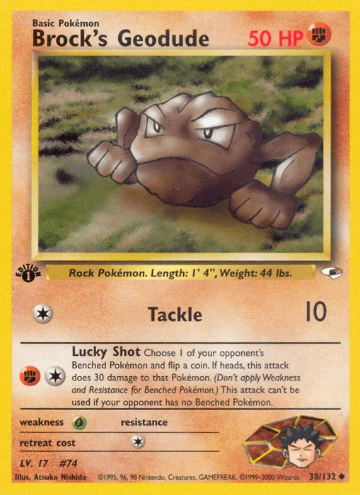 Brock's Geodude (38/132) [Gym Heroes 1st Edition] - for just $1.10! 