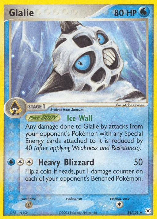 Glalie (34/101) [EX: Hidden Legends] - for just $0.45! 