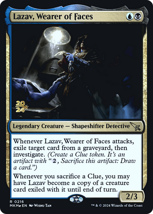 Lazav, Wearer of Faces (PRE-216) - Murders at Karlov Manor Promos Foil - for just $0.22! 