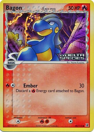 Bagon (58/113) (Delta Species) (Stamped) [EX: Delta Species] - Just $2! Shop now at Retro Gaming of Denver