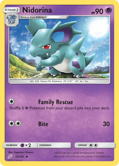 Nidorina (55/181) [Sun & Moon: Team Up] - for just $0.10! 