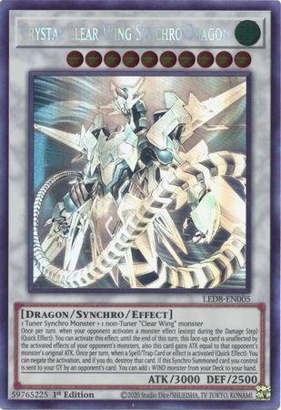 Crystal Clear Wing Synchro Dragon [LED8-EN005] Ghost Rare - for just $9! 