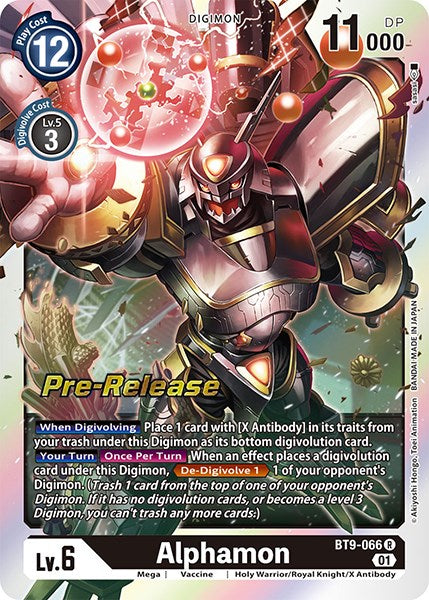 Alphamon [BT9-066] [X Record Pre-Release Promos] - Just $0.30! Shop now at Retro Gaming of Denver