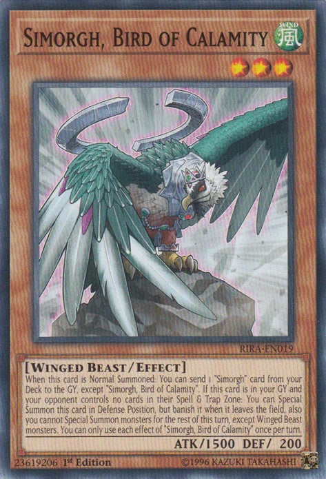 Simorgh, Bird of Calamity [RIRA-EN019] Common - for just $0.10! 