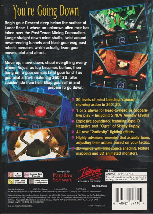 Descent – PlayStation 1 (PS1) - for just $8.99! 