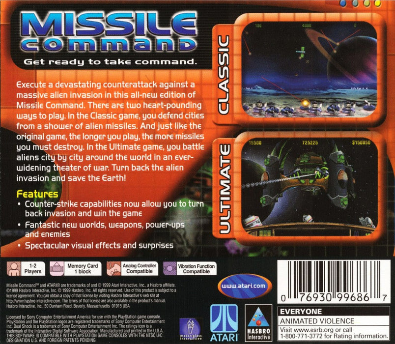 Missile Command – PlayStation 1 (PS1) - for just $0! 