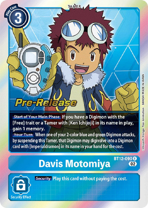 Davis Motomiya [BT12-090] [Across Time Pre-Release Cards] - Just $0.15! Shop now at Retro Gaming of Denver