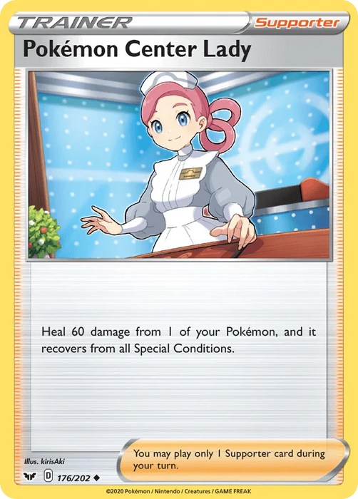Pokemon Center Lady (176/202) [Sword & Shield: Base Set] - for just $0.10! 
