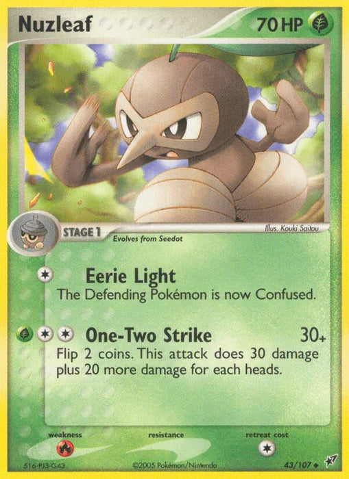 Nuzleaf (43/107) [EX: Deoxys] - for just $0.25! 