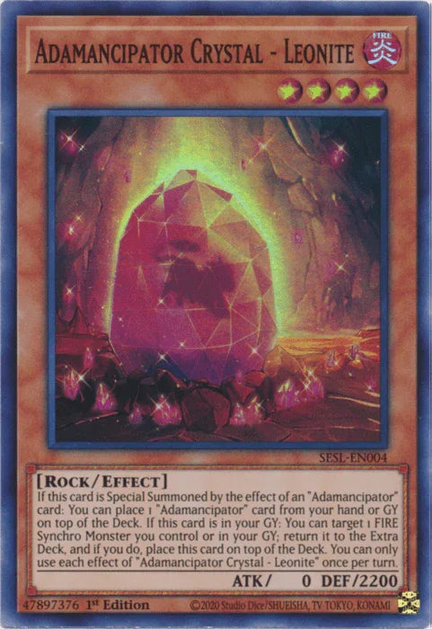Adamancipator Crystal - Leonite [SESL-EN004] Super Rare - for just $0.10! 