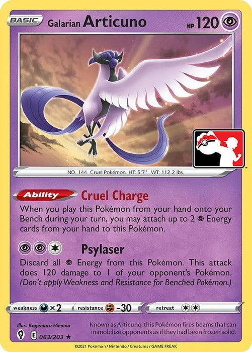 Galarian Articuno (063/203) [Prize Pack Series One] - for just $1.35! 