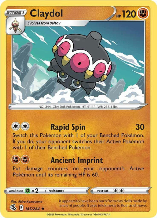 Claydol (145/264) [Sword & Shield: Fusion Strike] - for just $0.10! 