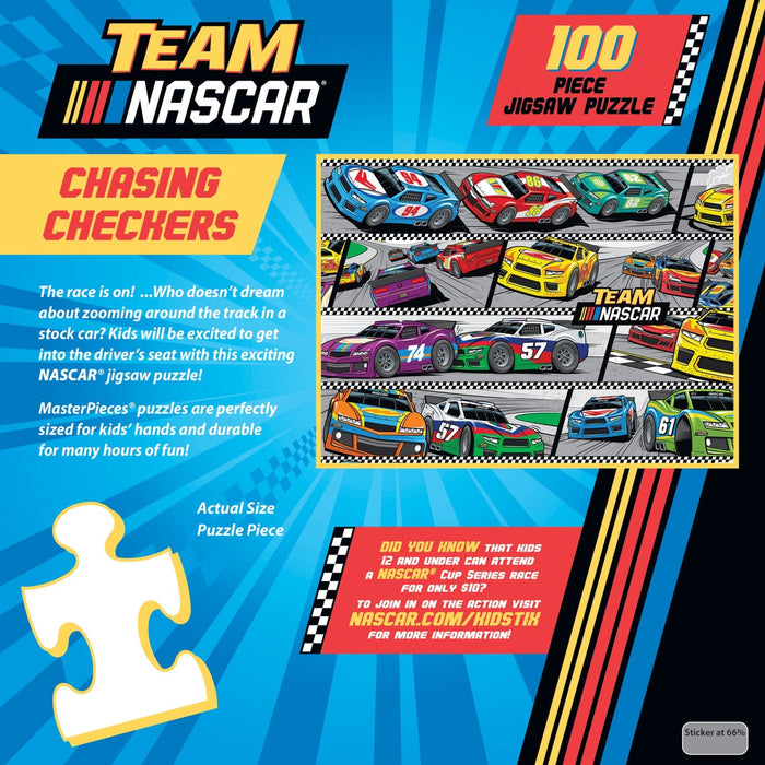 NASCAR - Chasing Checkers 100 Piece Jigsaw Puzzle - for just $12.99! 