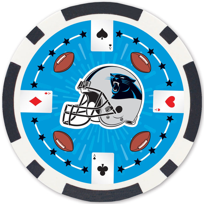 Carolina Panthers 100 Piece Poker Chips - Just $17.99! Shop now at Retro Gaming of Denver