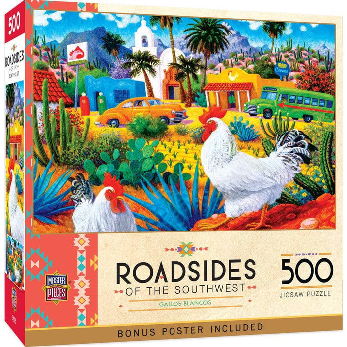 Roadsides of the Southwest - Gallos Blancos 500 Piece Jigsaw Puzzle - for just $14.99! 