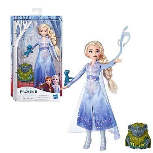 Disney  Frozen 2 Elsa Fashion Doll In Travel Outfit with Pabbie and Salamander Figures - Just $23.47! Shop now at Retro Gaming of Denver