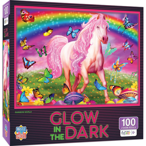 Glow in the Dark - Rainbow World 100 Piece Jigsaw Puzzle - for just $12.99! 