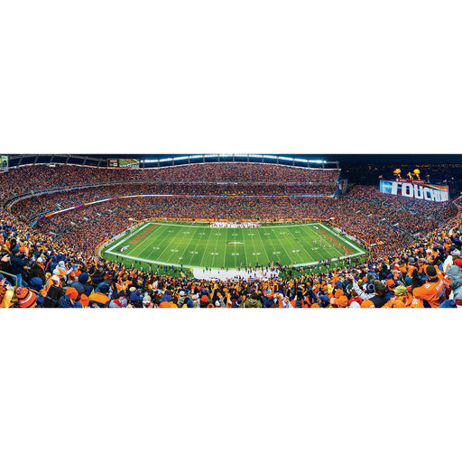 Denver Broncos - 1000 Piece Panoramic Jigsaw Puzzle - Center View - Just $19.99! Shop now at Retro Gaming of Denver