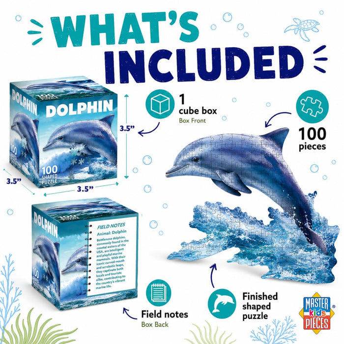 Dolphin 100 Piece Shaped Jigsaw Puzzle - for just $7.99! 